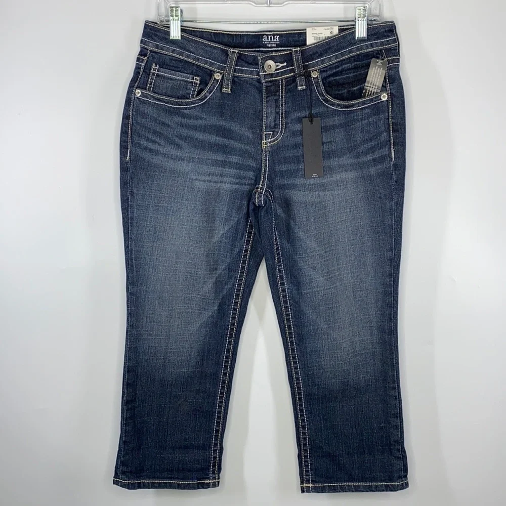 a.n.a Petite Crop/Capri Denim Pants NWT - Picture 1 of 8